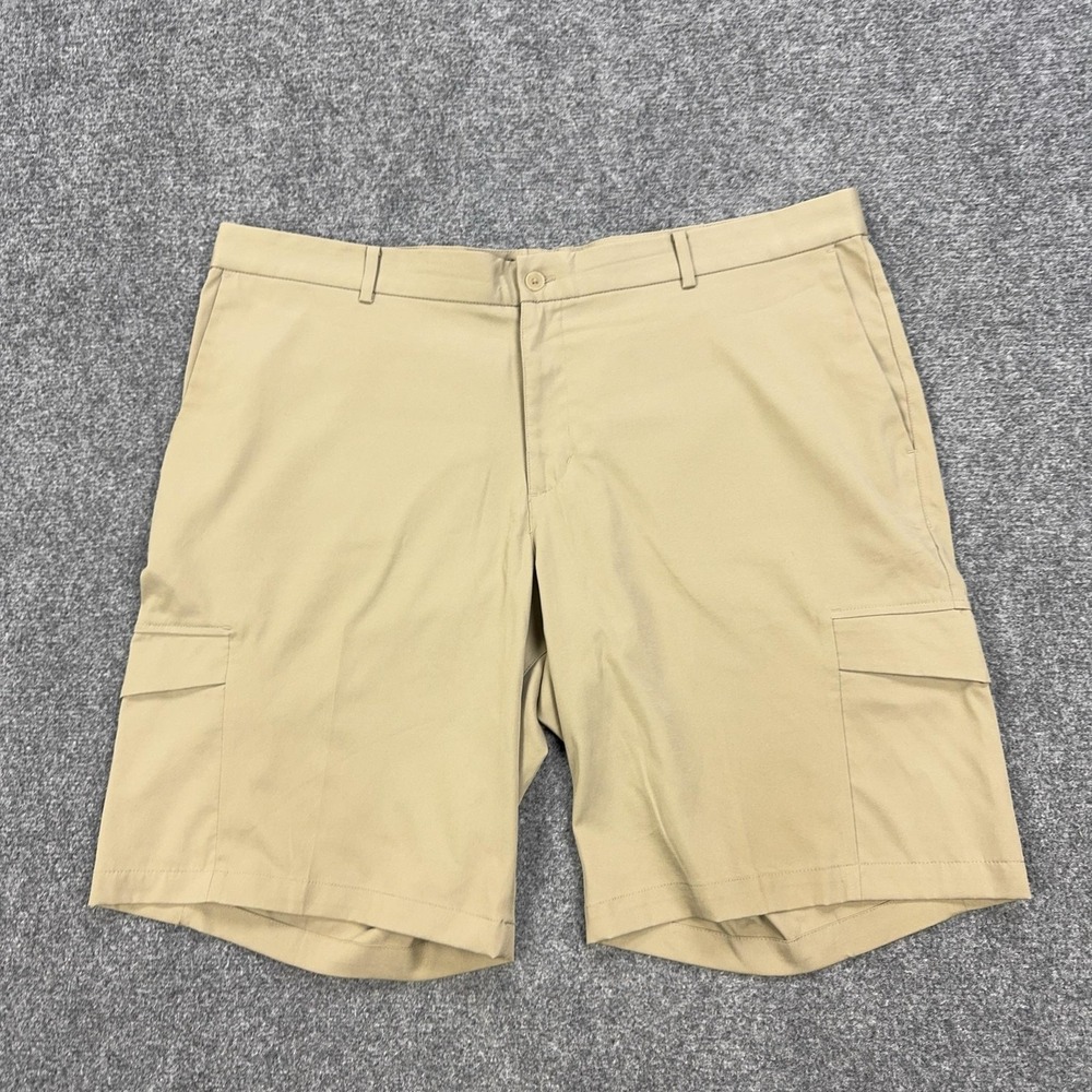 Nike Golf Cargo Shorts Mens 40‎ Beige Microfiber Dri-FIT Stretch 11 Inseam